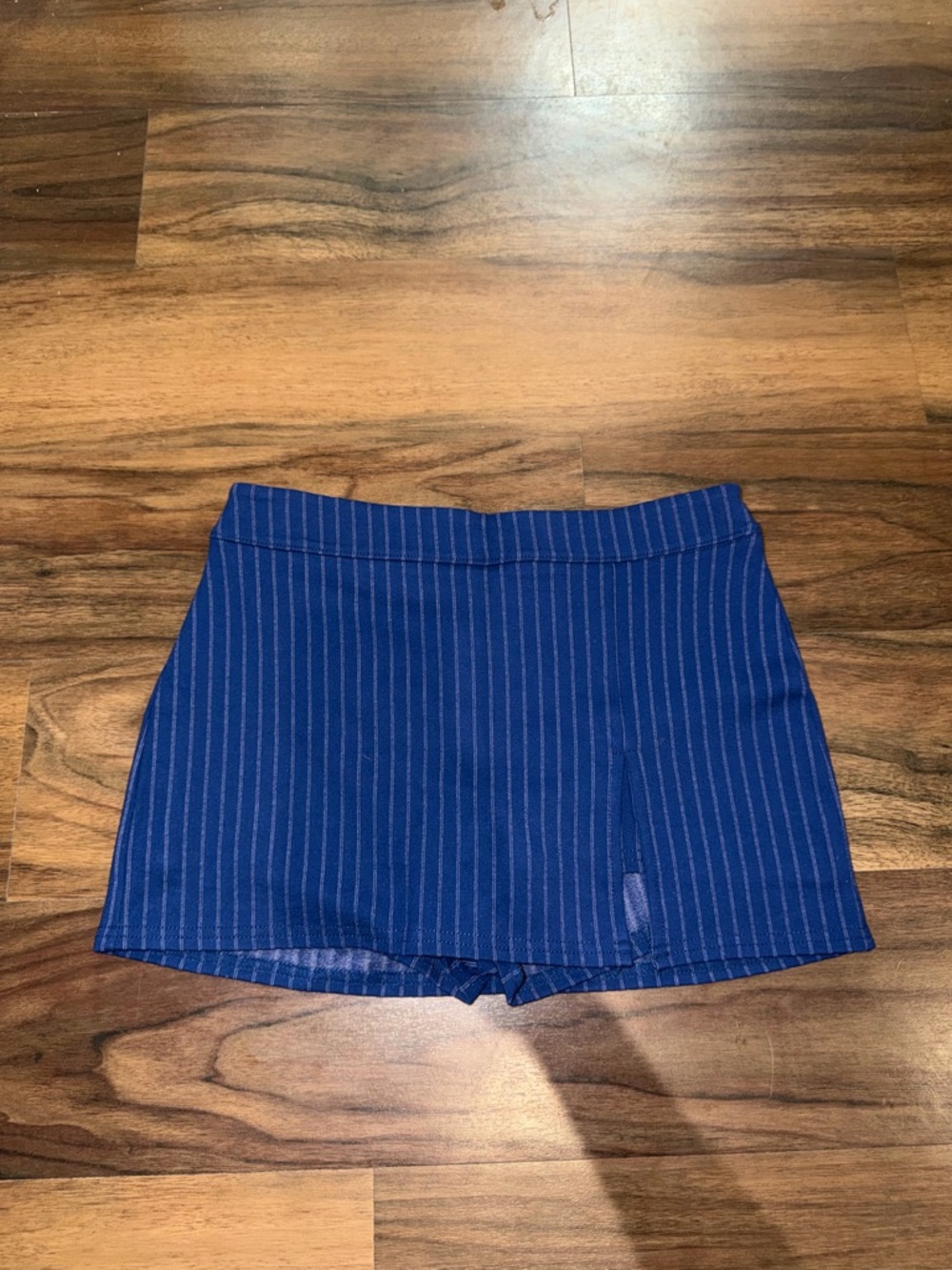 Urban Outfitters Navy Pinstripe Mini Skort